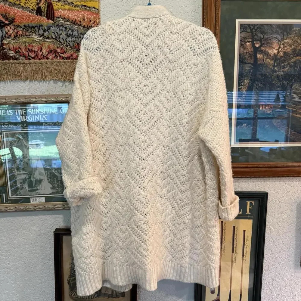 NWT Eileen Fisher Organic Cotton Fluff High Collar Cardigan Size XL‎ $208 NEW